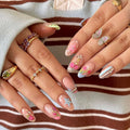 Press-on Nails - Sweet Dream Y2K | Étoiles 3D, Cerises & Fleurs Printanières🌸🌷